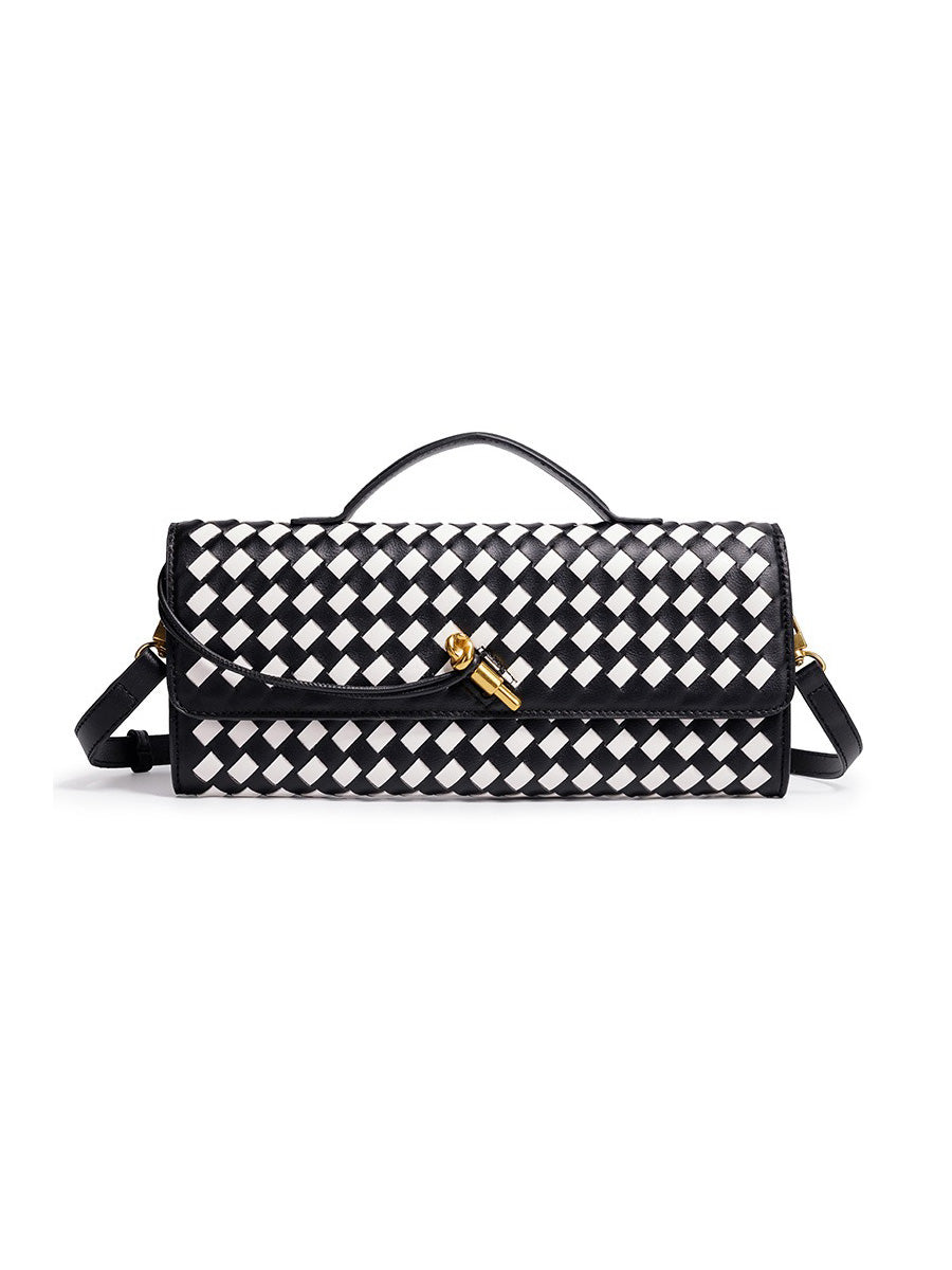 Emilia Woven Soft Leather Evening Bag