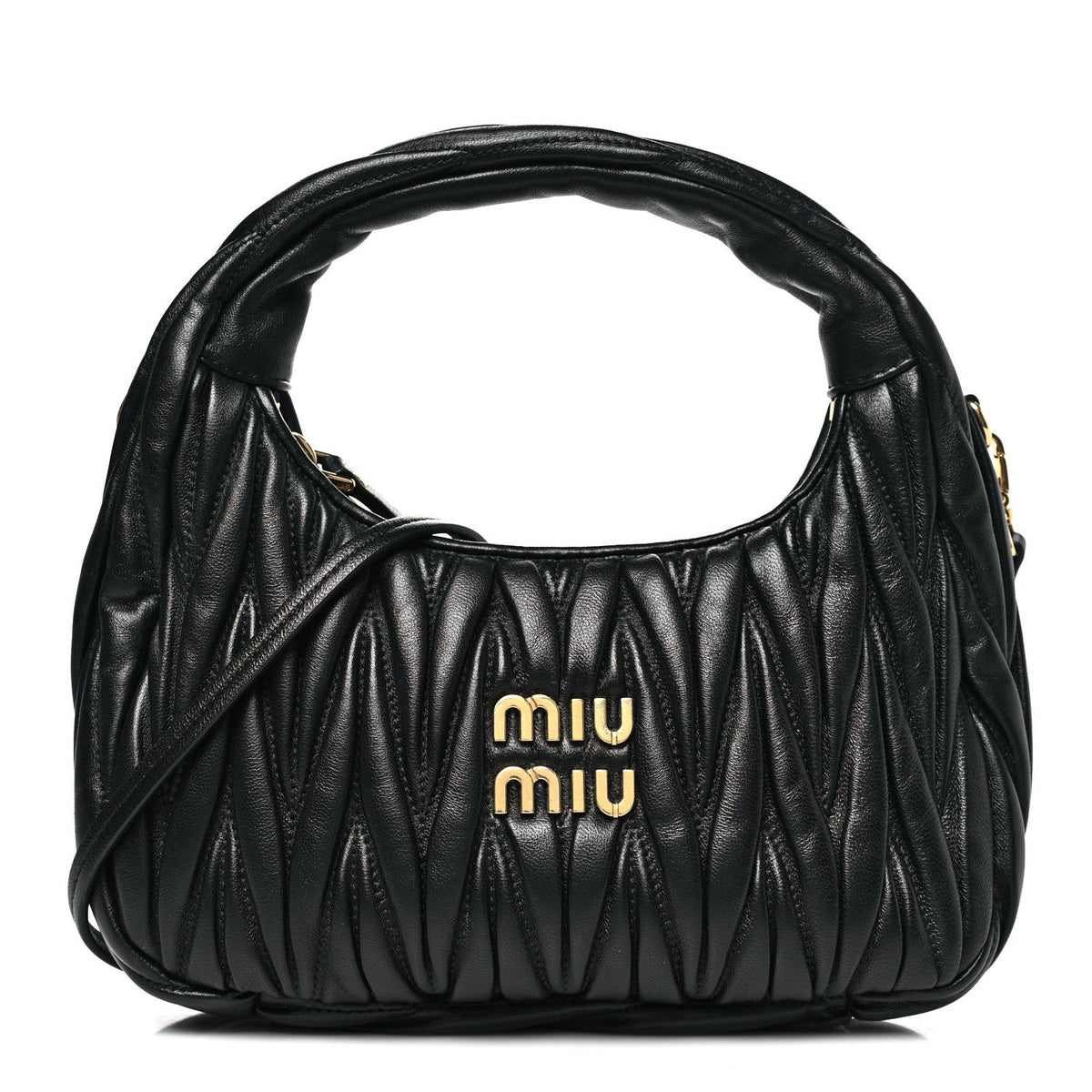 Nappa Matelasse Small Wander Hobo Black