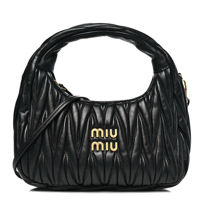 Nappa Matelasse Small Wander Hobo Black