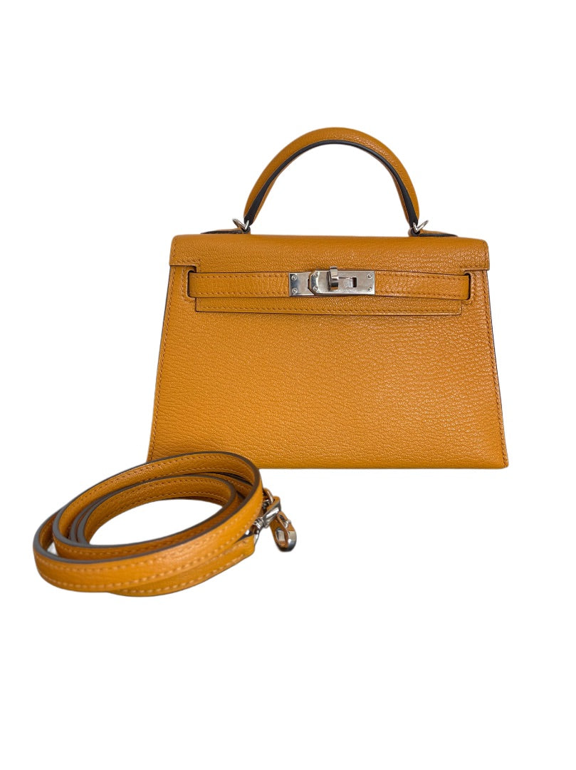 Hermes Kelly Mini Chevre Sesame Bag
