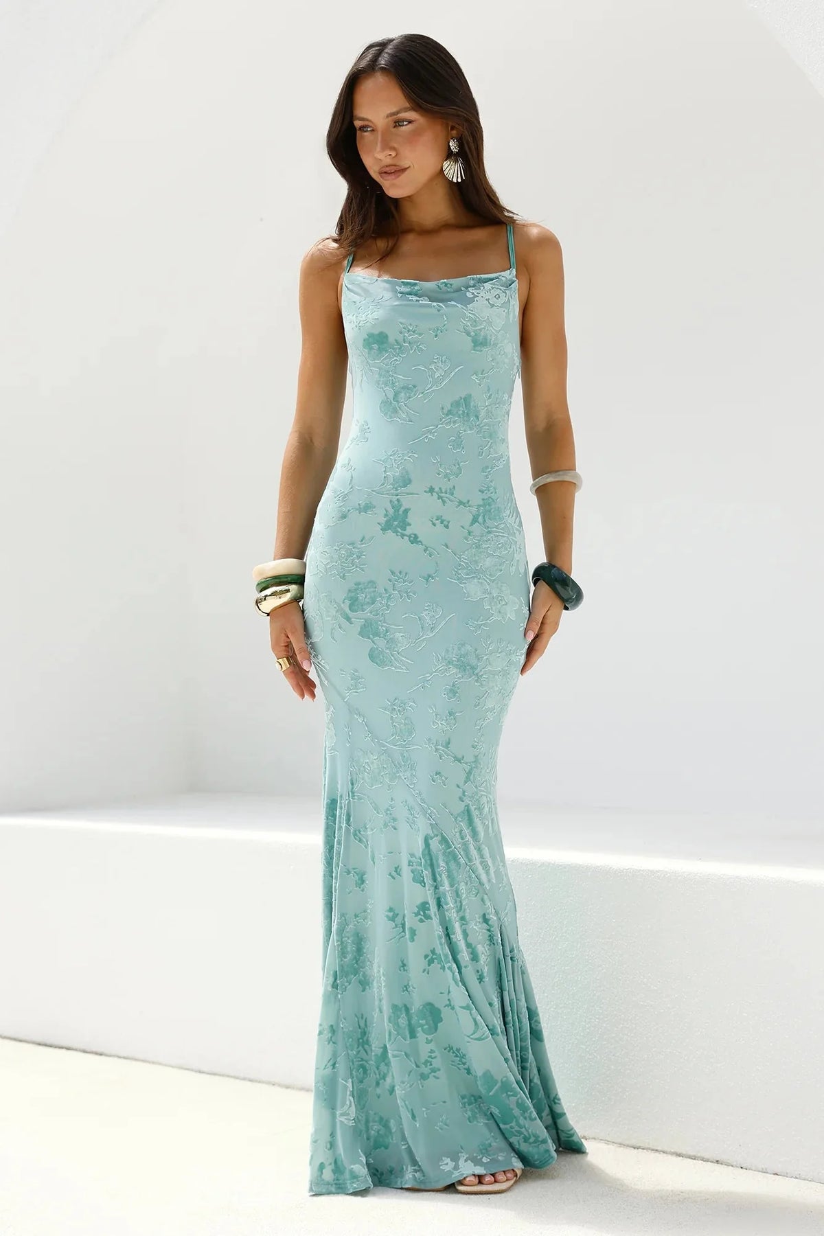 Fortune Flow Maxi Dress Sage