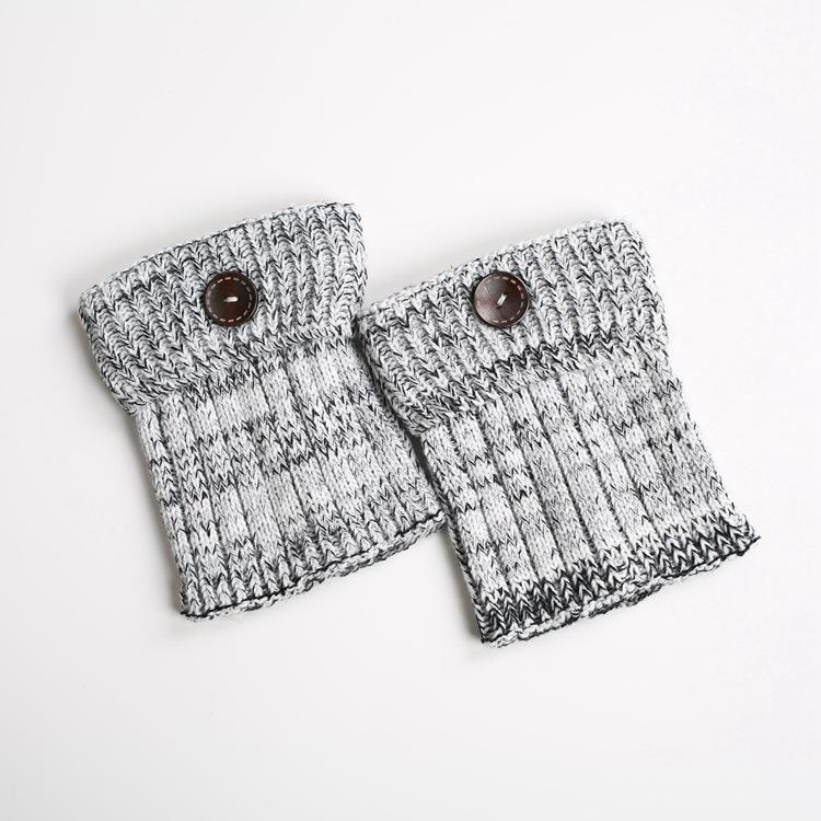 Boot Cuff Thick Short-Sleeved Thick Thick Bamboo Knit Wool Yarn Socks - 11