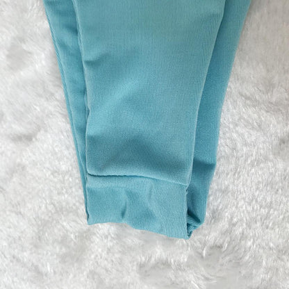 Strap Knit Button Back Bikini Swimsuit With 14 Colors