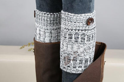 Boot Cuff Thick Short-Sleeved Thick Thick Bamboo Knit Wool Yarn Socks - 11