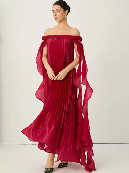 Rosalie Off-Shoulder Braided Maxi Dress