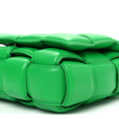 Nappa Maxi Intreccio Padded Cassette Crossbody Bag Parakeet
