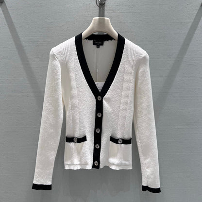 CC 26S Knit Cardigan White Linen Cotton 349016