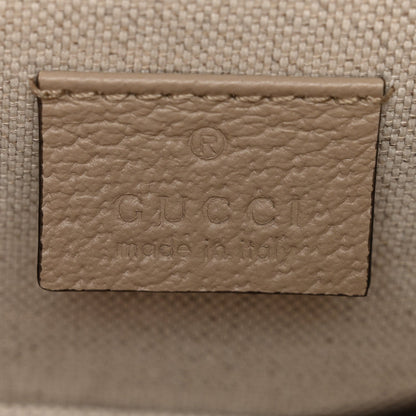 GG Supreme Monogram Textured Dollar Calfskin Mini Horsebit 1955 Shoulder Bag Beige Mystic White Oatmeal
