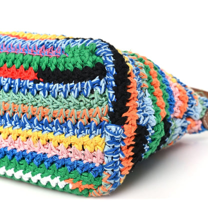 Fabric Crochet Pouch Multicolor