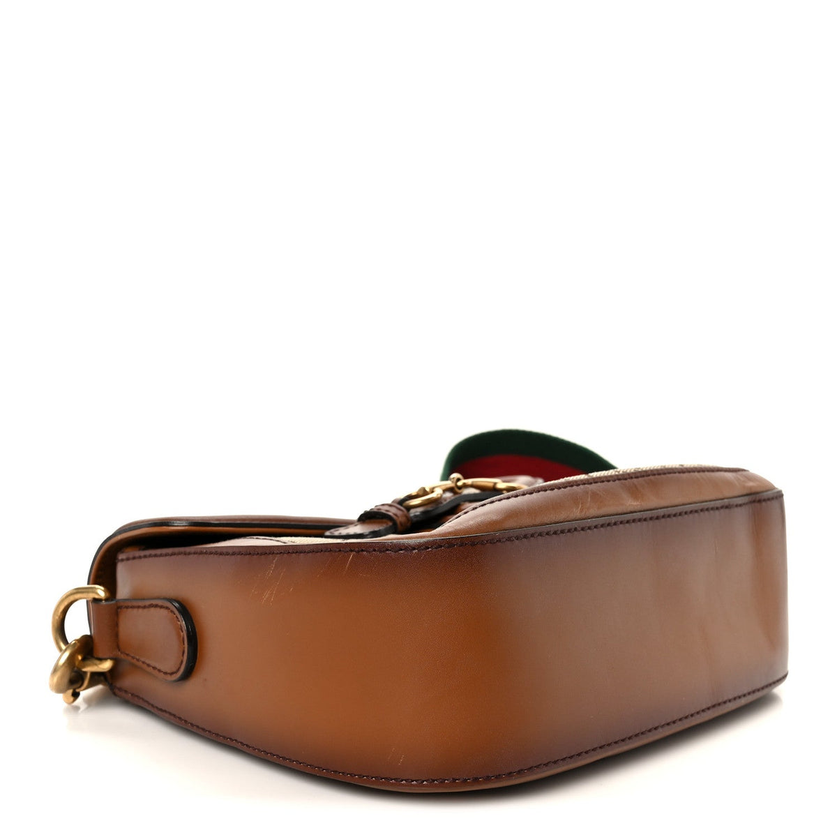Monogram Medium Lady Web Shoulder Bag Beige Cuir