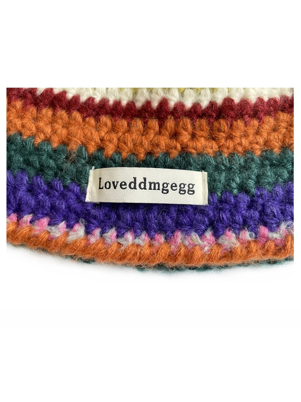 Haila - Rainbow Stripe Knitted Fisherman Beanie