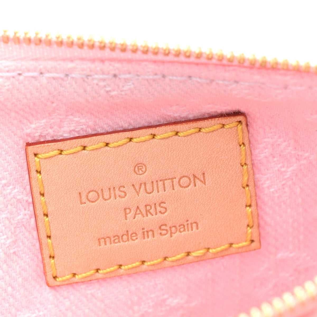 Monogram Denim Liv Pochette Washed Pink