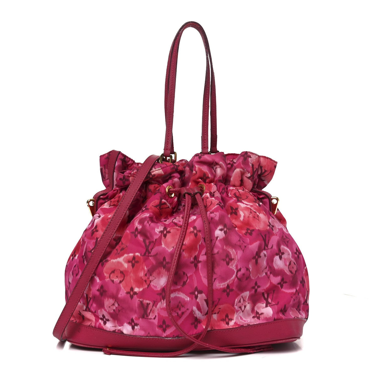 Nylon Monogram Ikat Noefull MM Rose Indien