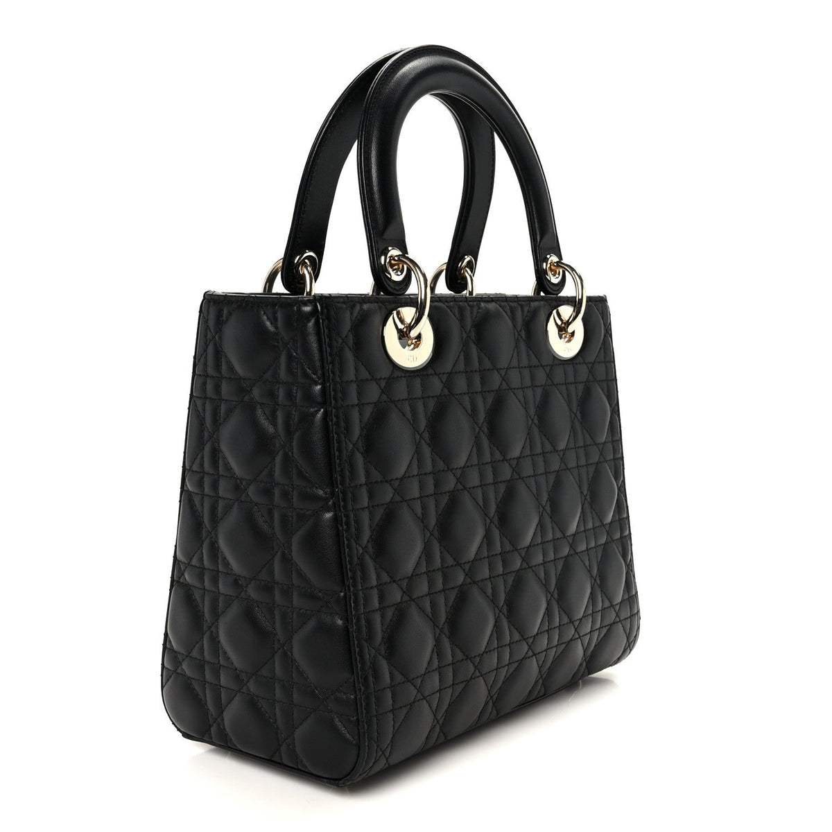 Lambskin Cannage Medium Lady Dior Black