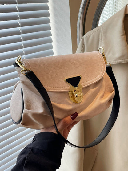 Solid Color Split-Joint Crossbody Bags
