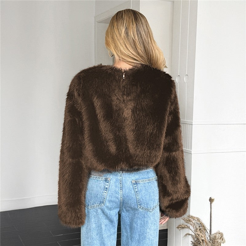 Solid Color Long Sleeve Loose Coat Outerwear