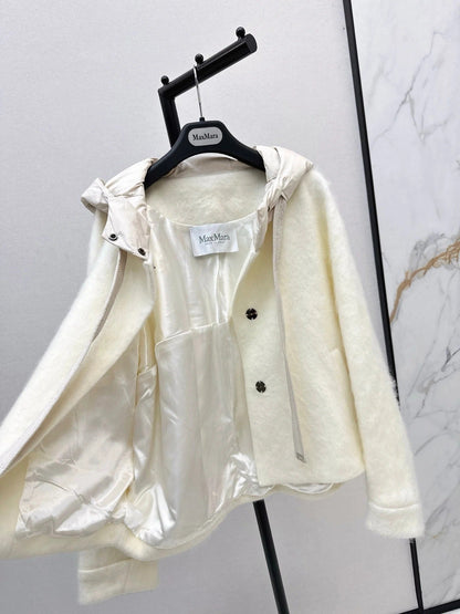 MAX MARA 25S HOODED KNIT JACKET 106