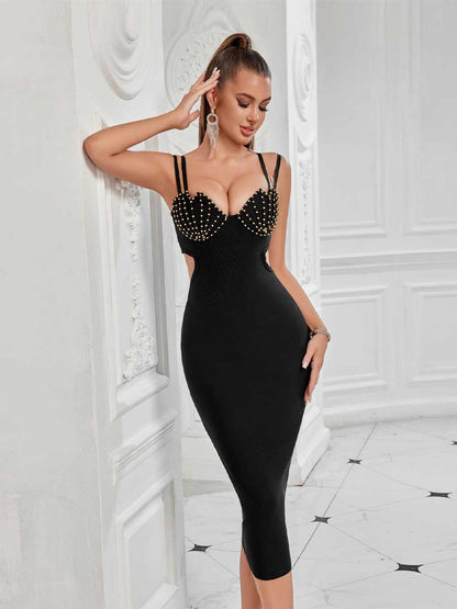 Juliette Halter Bandage Midi Dress