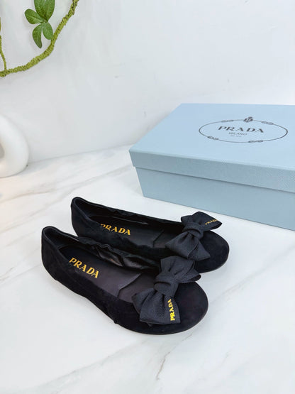 PRA 26SS Ballet Flat Black Suede 592395