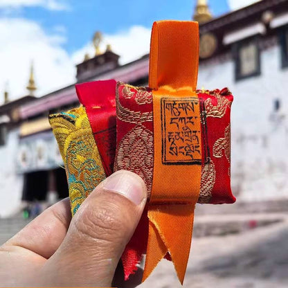 Tibetan Traditional Cloth Bag Amulet, Horse Head Ming King, Great White Umbrella Cover, Buddha Mother, Tara, Etc
