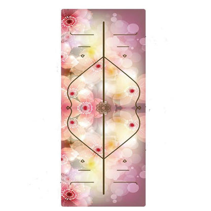 Yoga Position Line Towel Anti-Slip Suede Fitness Towel Thickened Sweat-Absorbent Beginner Machine Wash Portable Yoga Mat