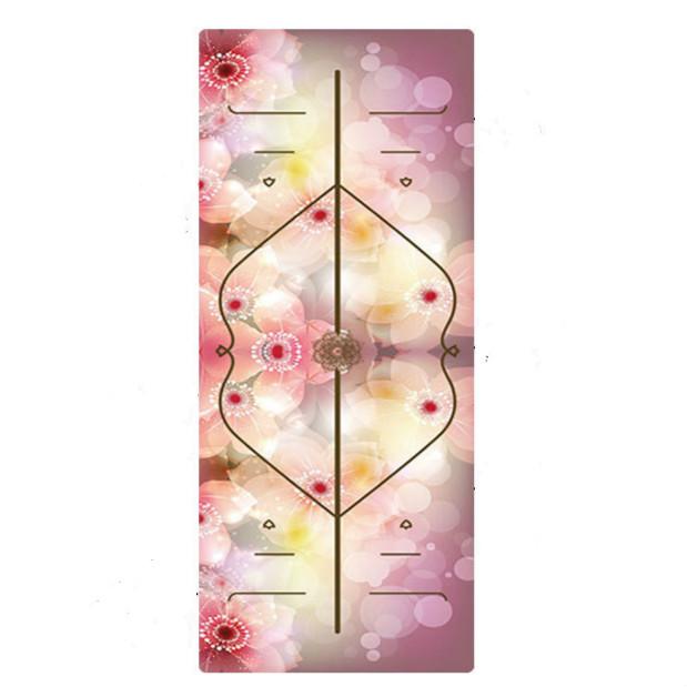 Yoga Position Line Towel Anti-Slip Suede Fitness Towel Thickened Sweat-Absorbent Beginner Machine Wash Portable Yoga Mat