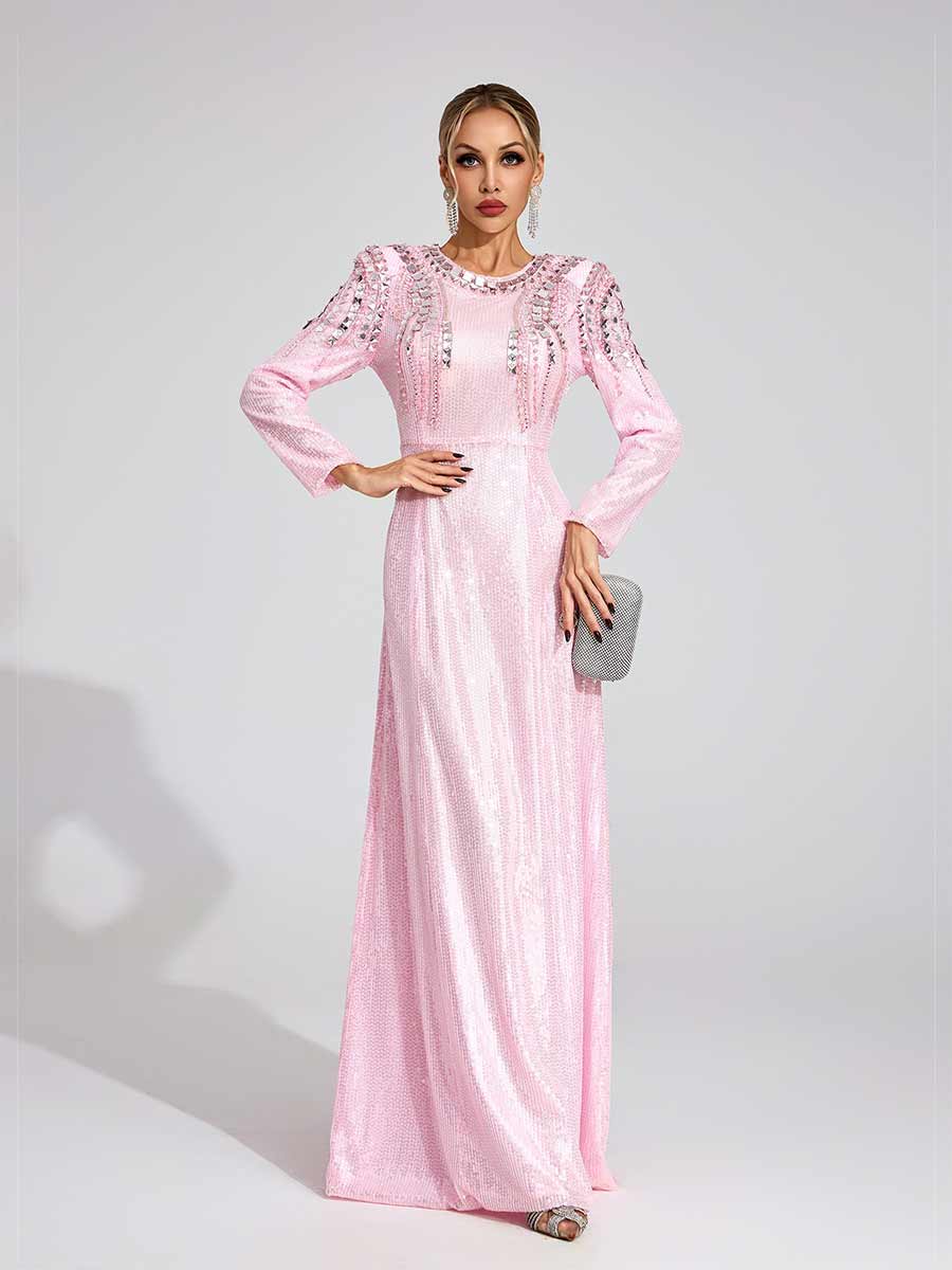 Amira Diamond Sequined Maxi Dress