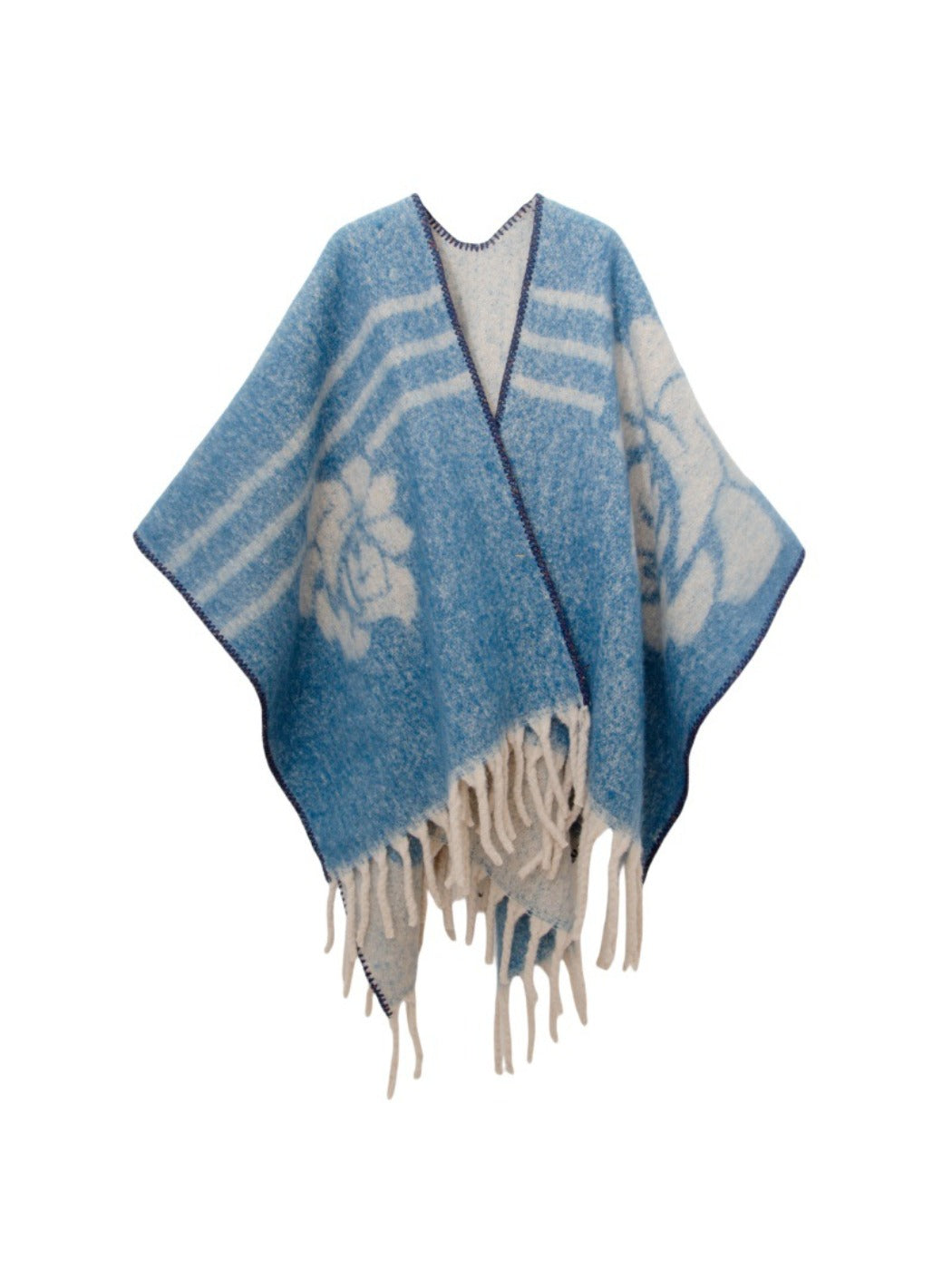 Scarvii - Floral Jacquard Winter Shawl Scarf