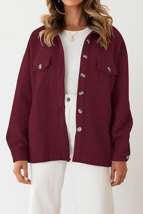 LUGOGNE RELAXED LAPEL OVERSIZED LONG SLEEVE SHIRT