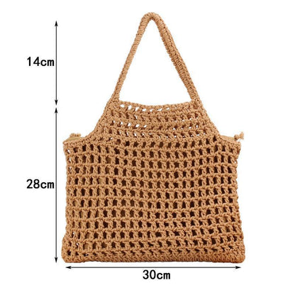 Crochet Market Bag Literary Cotton Braided Bag