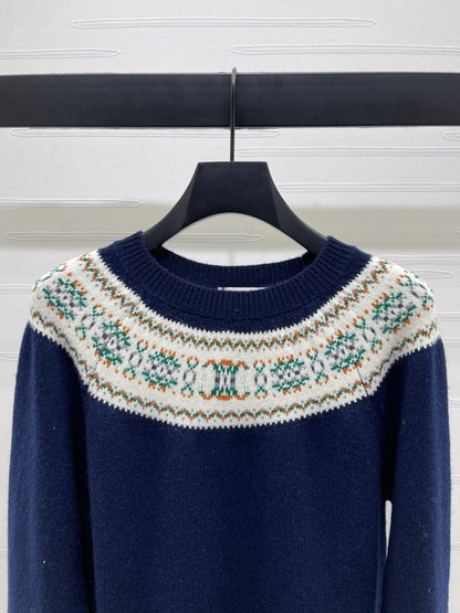 Celine 25 Patterned Sweater Cashmere 295598