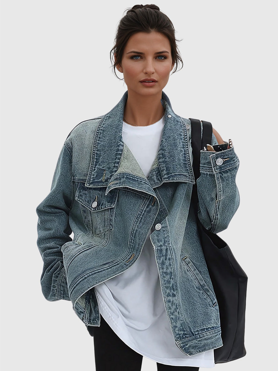 Bethany Deconstruct Asymmetric Denim Jacket