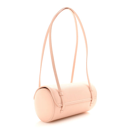 Shiny Caviar Preppy Coco Small Bowling Bag Light Pink