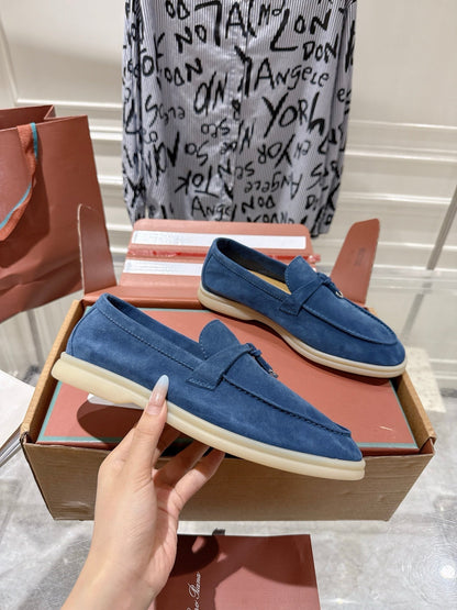 LP Summer Charms Walk Loafers Dark Blue Suede 565861