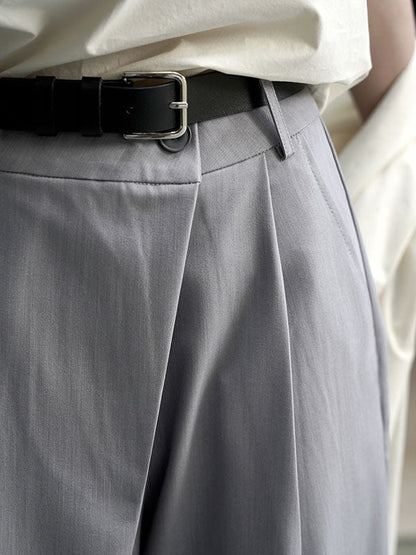 Loose Wide Leg Solid Color Casual Pants Bottoms Trousers