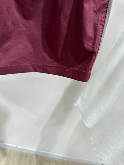 Miu Shorts Burgundy Windproof Fabric 349727