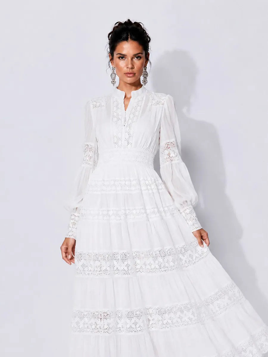 Celeste Elegant Cut-Out Panel Maxi Dress