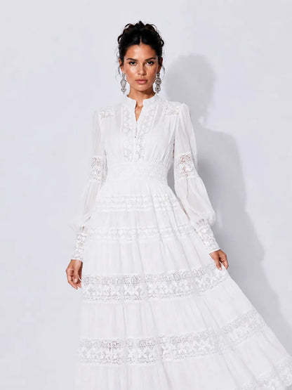 Celeste Elegant Cut-Out Panel Maxi Dress