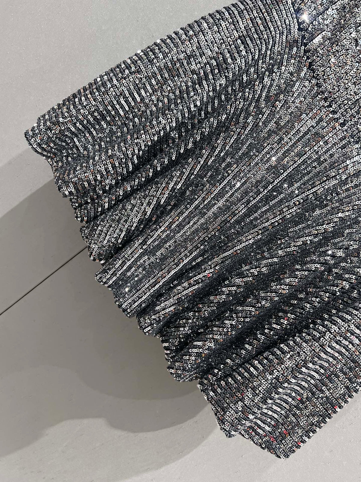 YSL 2025 Sequined Skirt Silver Polyester 212667