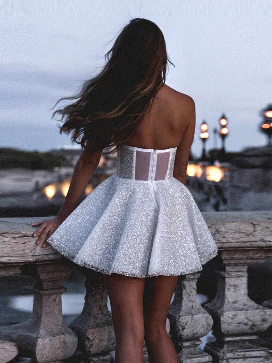 Calliope Sparkle Strapless Mini Dress