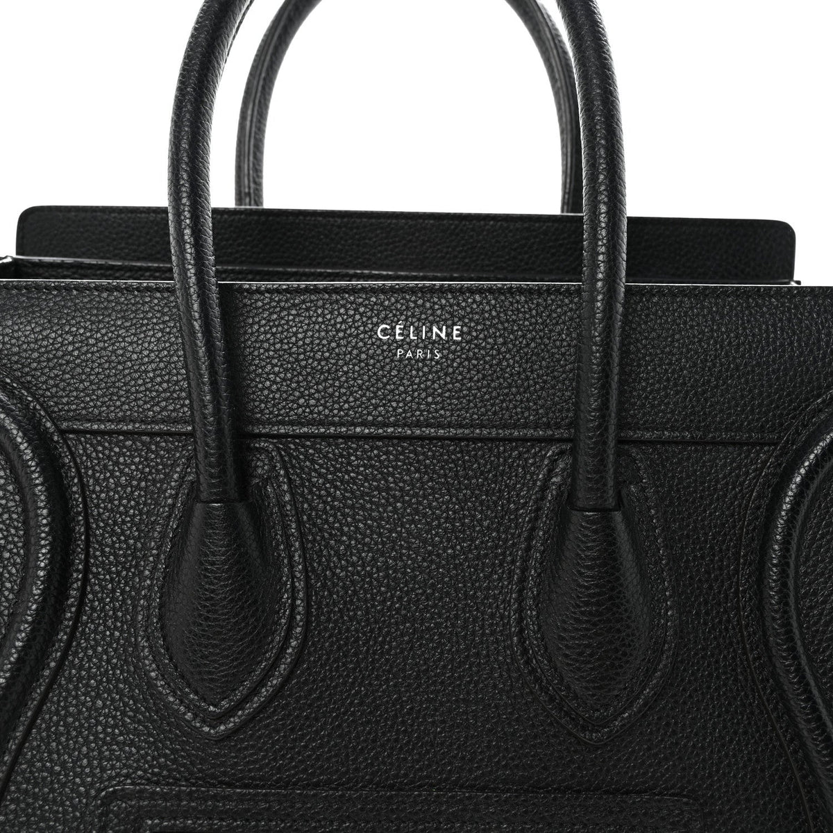 Drummed Calfskin Micro Luggage Black