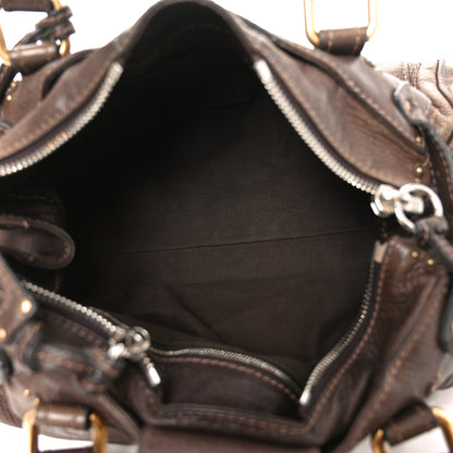 Calfskin Medium Paddington Satchel Chocolate