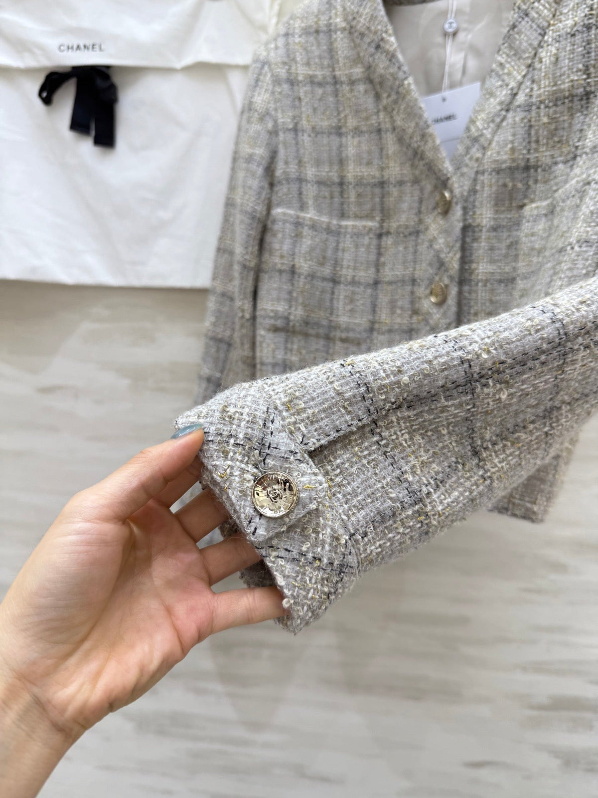 CC 26s Classic Jacket Beige-Grey Tweed 352293