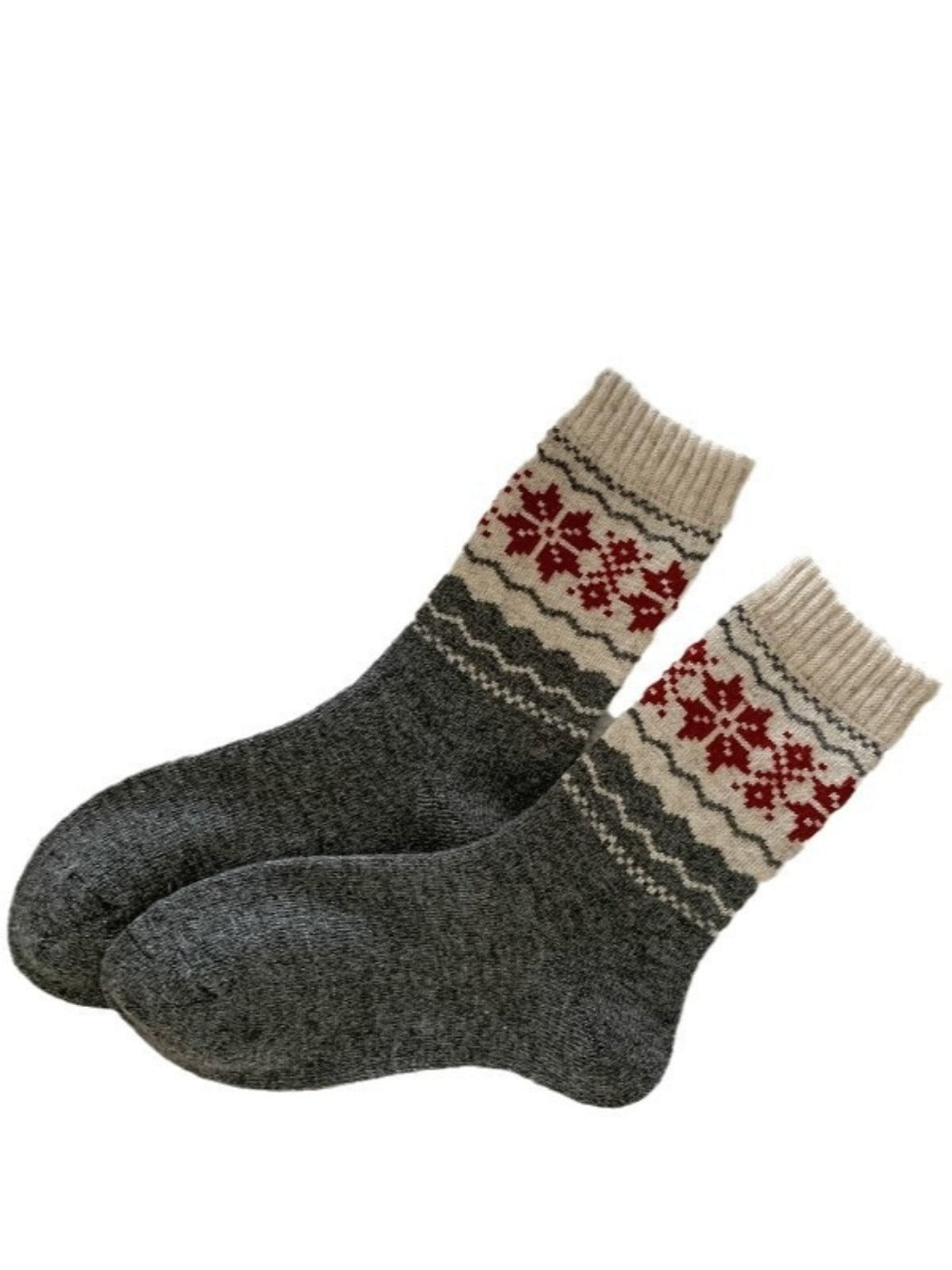Rufia - Thickened Snowflake Patterned Mid-calf Socks – 4 Colors