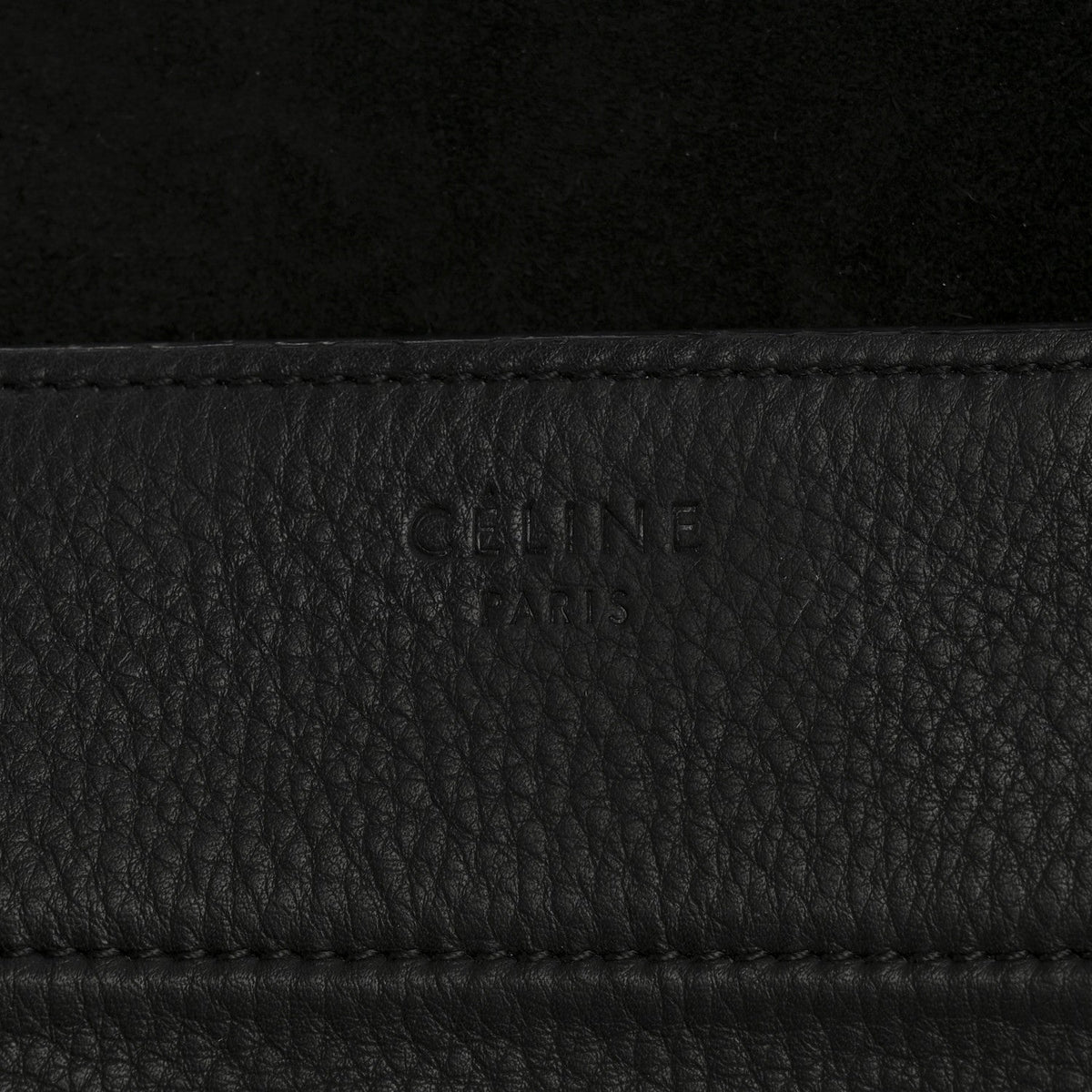 Grained Calfskin Medium Phantom Luggage Black