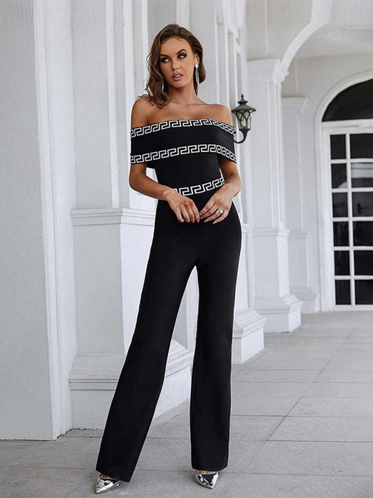 Tatiana One Shoulder Bandage Jumpsuit