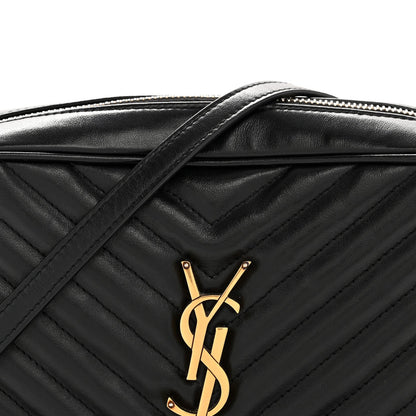 Calfskin Matelasse Monogram Lou Camera Bag Black