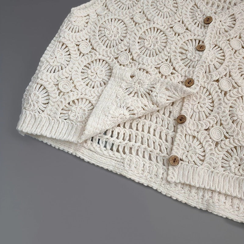 Crosa - V-Neck Crochet Vest – Summer Boho Chic