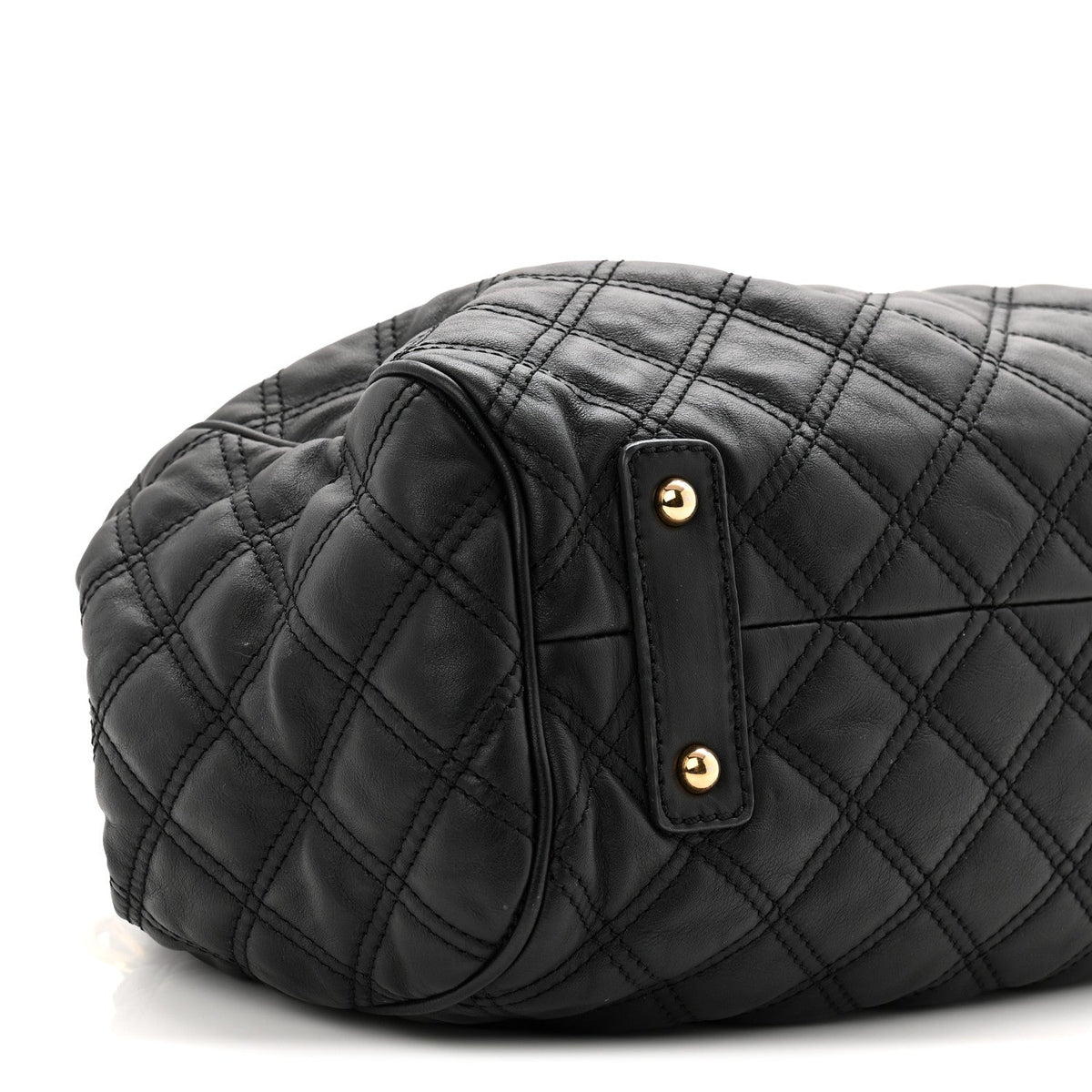 Calfskin Quilted Stam Black