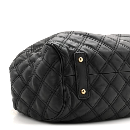 Calfskin Quilted Stam Black